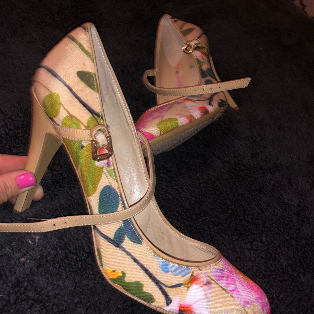 Floral Nine West heels